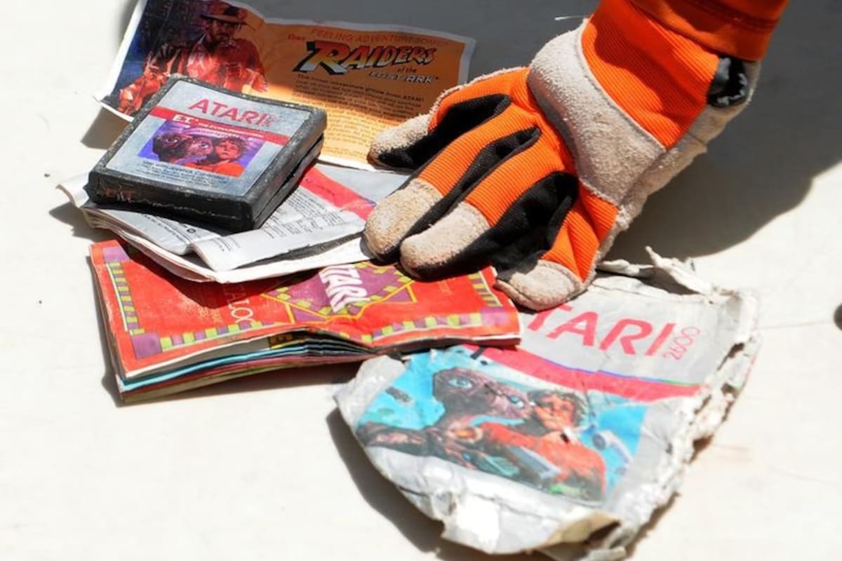 La excavación de 2014 permitió recuperar más de mil cartuchos de Atari, entre ellos ejemplares de E.T. y Centipede. Foto: Reuters
