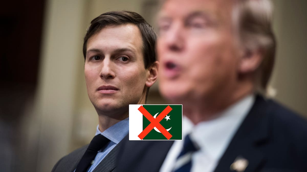Jared Kushner, yerno Donald Trump, es uno de los integrantes de la comitiva que asistiría a la reunión para tratar el conflicto con Irán en Pakistán. | AP
