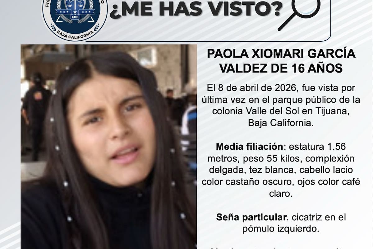 Se busca a Paola Xiomari García Valdez de 16 años