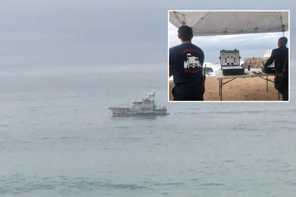 Sigue búsqueda de joven desaparecido en mar de Rosarito