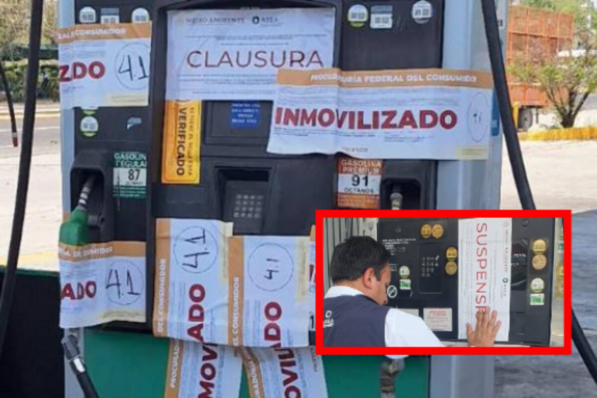 Clausuran 31 gasolineras en seis estados por vender litros incompletos y violar normas ambientales