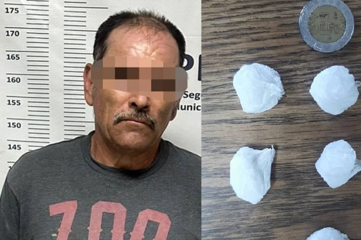 Sorprenden a hombre espiando comercios, traía droga en los bolsillos