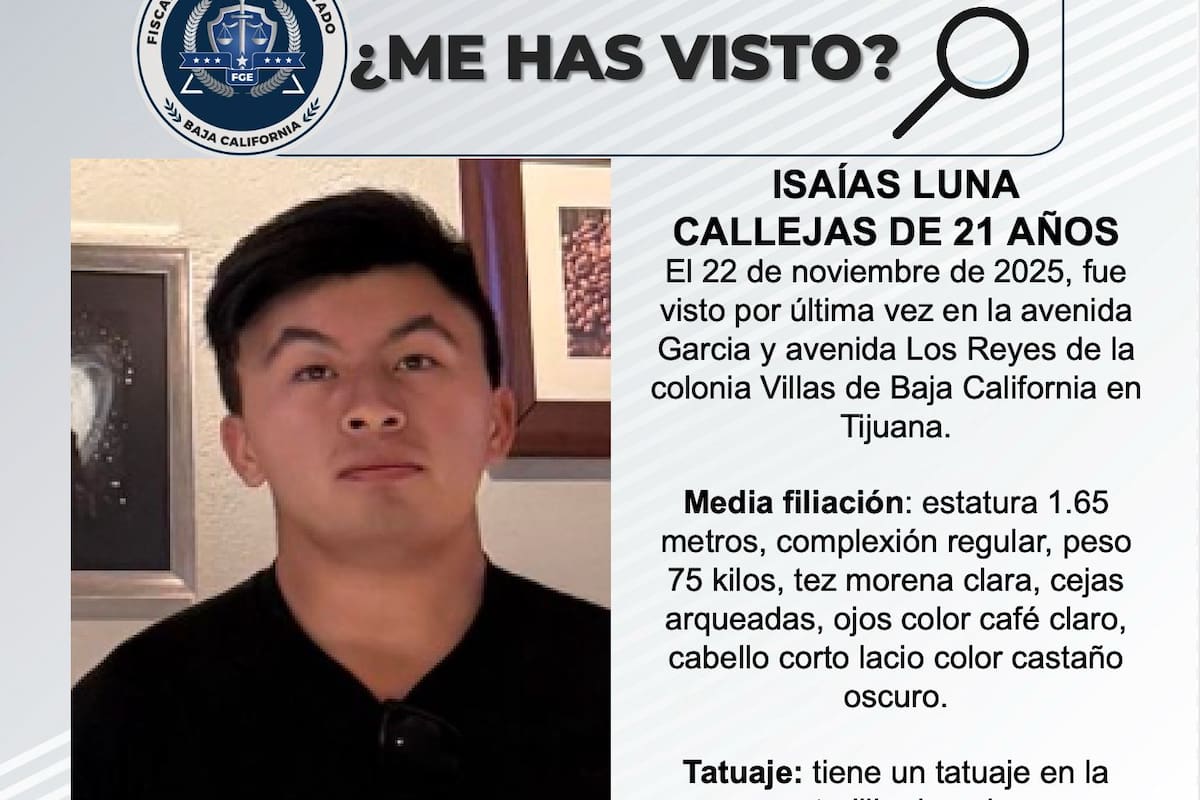 Se busca a Isaías Luna Callejas de 21 años de edad