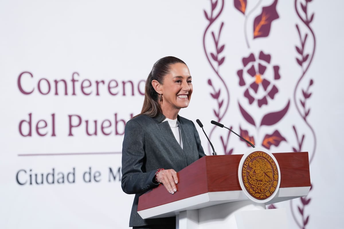 La presidenta Claudia Sheinbaum Pardo en su "Mañanera del Pueblo". | Crédito: Presidencia
