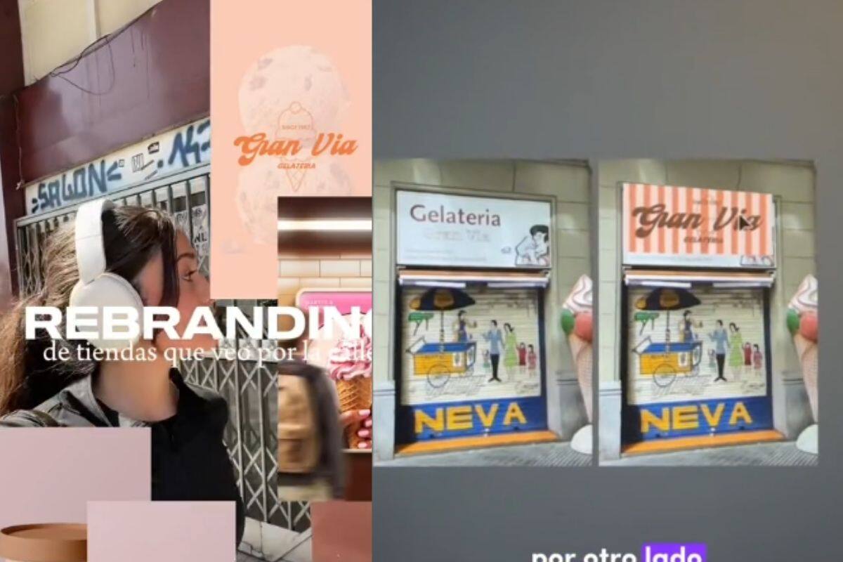 TikTok: Esta mujer rediseñó la imagen de una heladería porque le gustó su producto