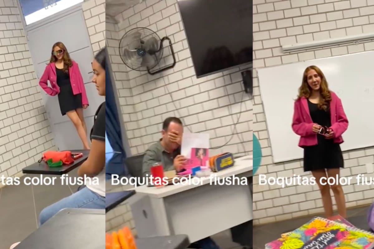 VIDEO: la graciosa exposición de estas alumnos incluso provocó que el profesor no se aguantara la risa