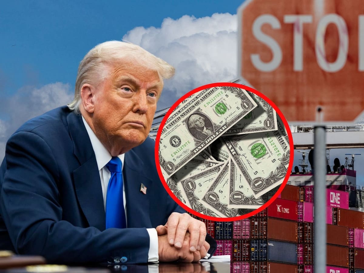 El déficit comercial de Estados Unidos alcanzó un récord histórico en marzo a causa de los aranceles de Donald Trump. | Crédito: REUTERS/EFE/Canva