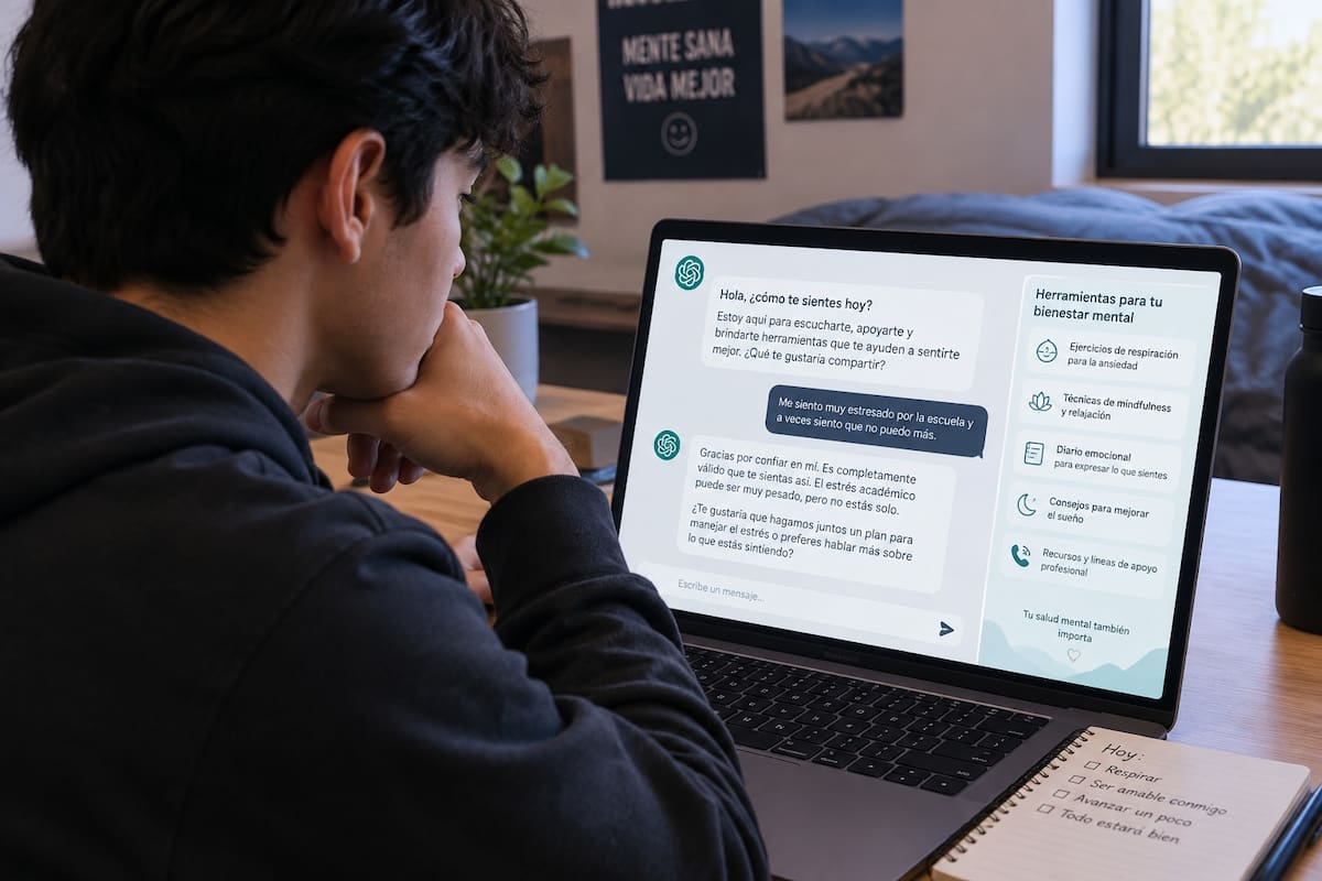 Inteligencia Artificial no sustituye atención psicológica, advierten sobre su uso como apoyo emocional