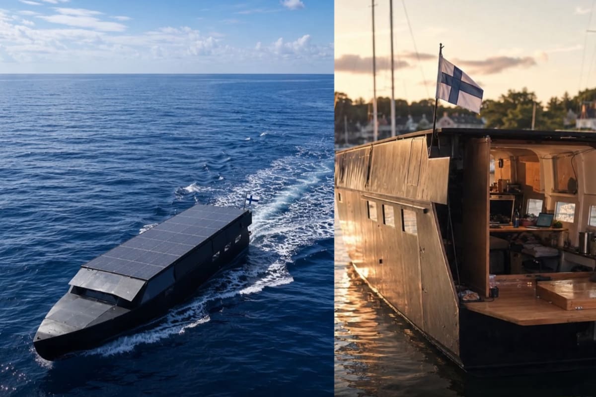 Un constructor naval finlandés fabricó desde cero un yate de 11 metros con paneles solares, baterías y motor eléctrico, gastó unos 20 mil dólares en el proyecto y consiguió recorrer casi 5 mil kilómetros sin utilizar gasolina durante la travesía
