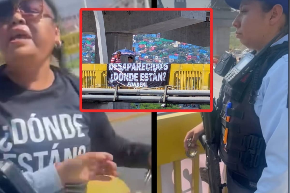 “A mi no me vas a esposar... estoy en mi derecho ”: Por poner unas lonas, policías intentan arrestar a madres buscadoras en Monterrey (VIDEO)
