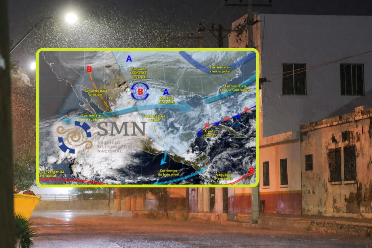 Frente frío 28 y su masa de aire polar ‘congelarán’ estas ciudades mañana jueves y viernes con lluvias fuertes, evento de “Norte” de 100 km/h y heladas de hasta -10°C en estas partes