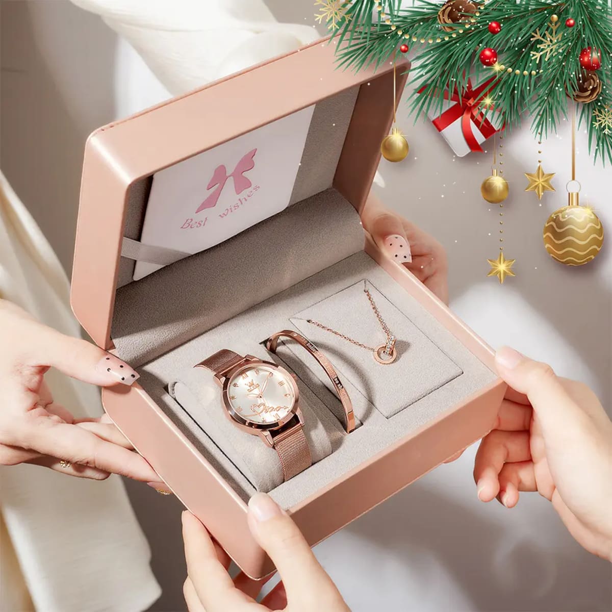 Set de joyería y reloj para mujer de la marca Olevs | Mercado Libre