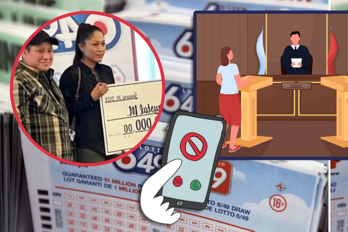 Hombre ganó $5 millones de dólares en la Lotería de Canadá, pero su novia cobró el cheque y terminó con él; ahora la está demandando