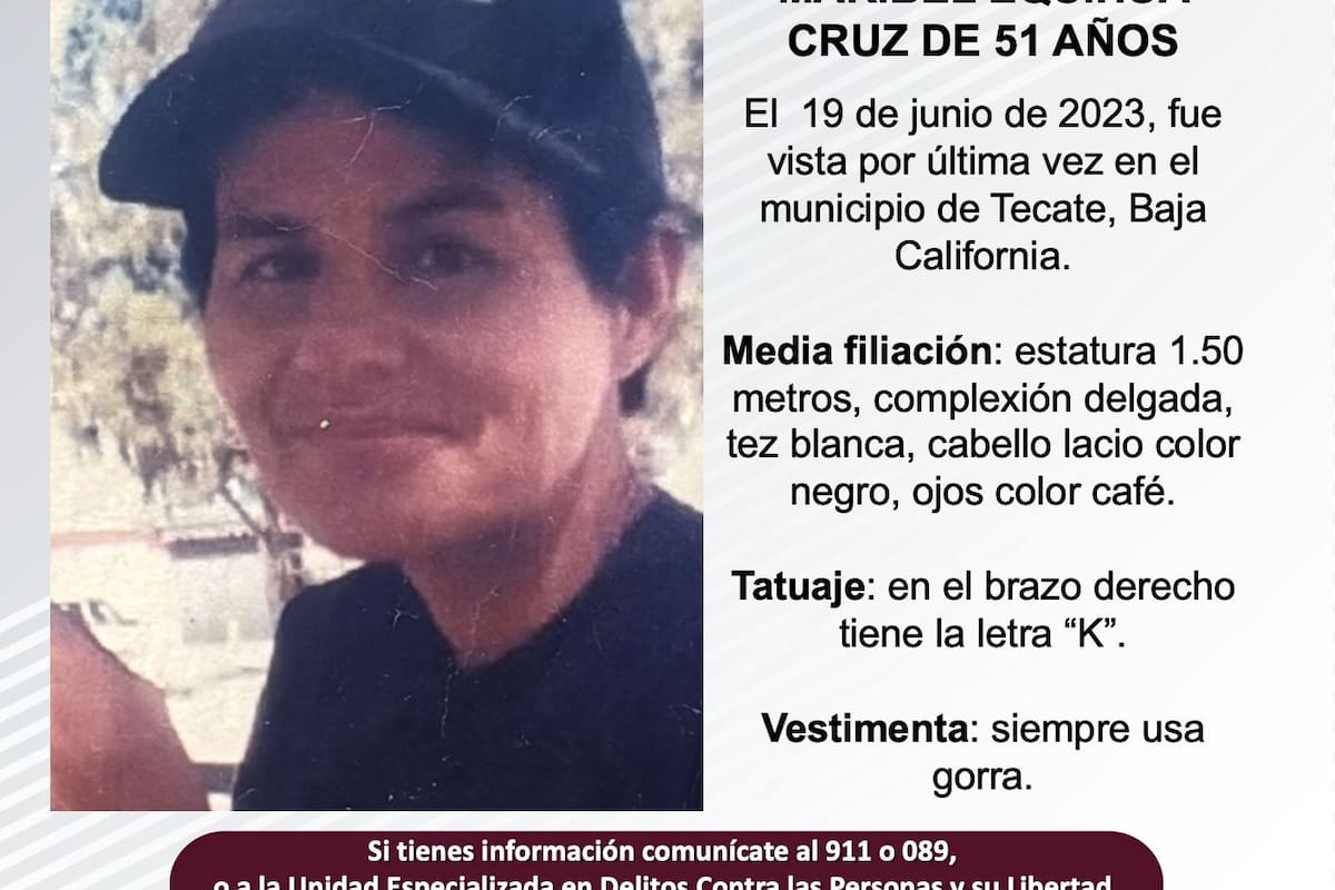 Se busca a Maribel Equihua Cruz de 51 años