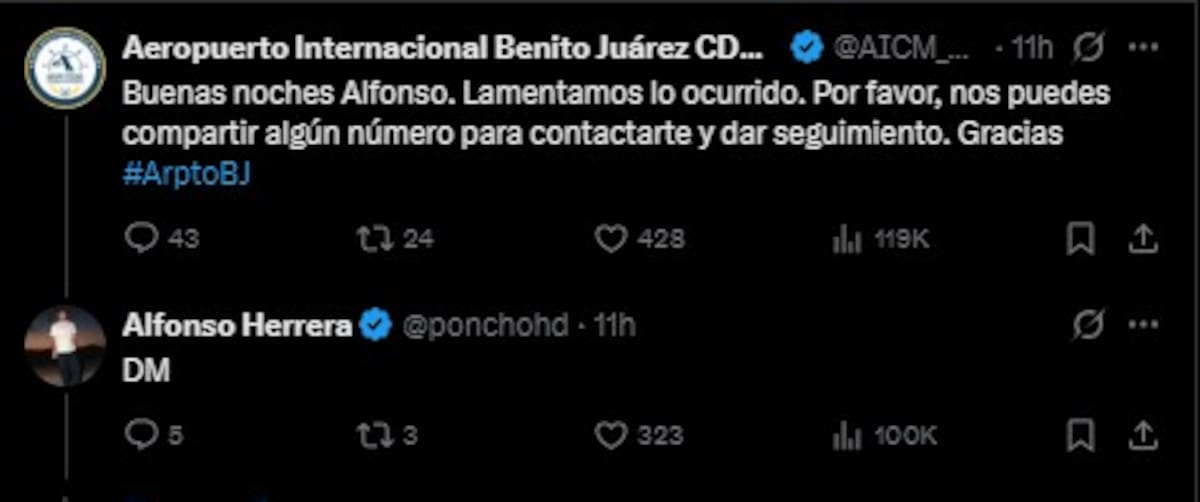 Denuncia robo en aeropuerto.