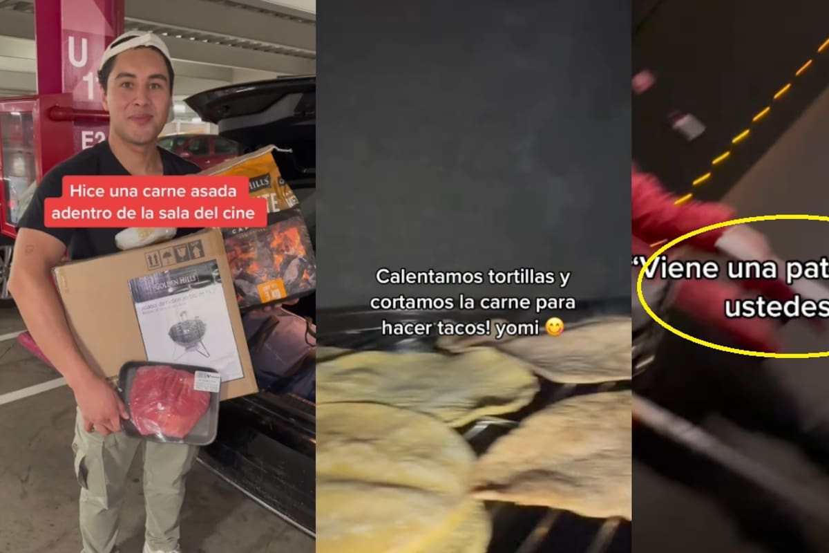 De la parrilla a la patrulla: joven es detenido por intentar carne asada dentro del cine