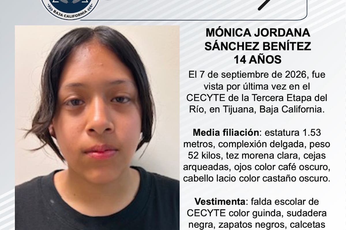 Se busca a Mónica Jordana Sánchez Benítez de 14 años