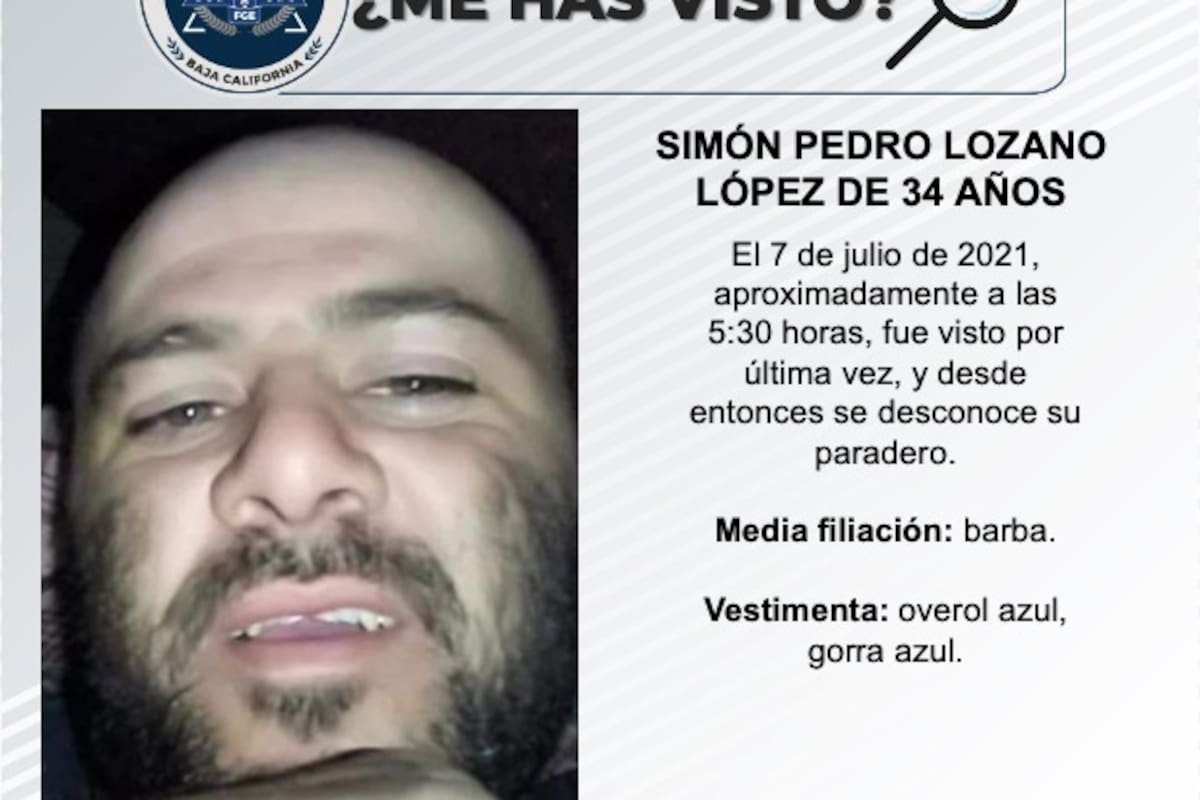Se busca a Simón Pedro Lozano López de 34 años