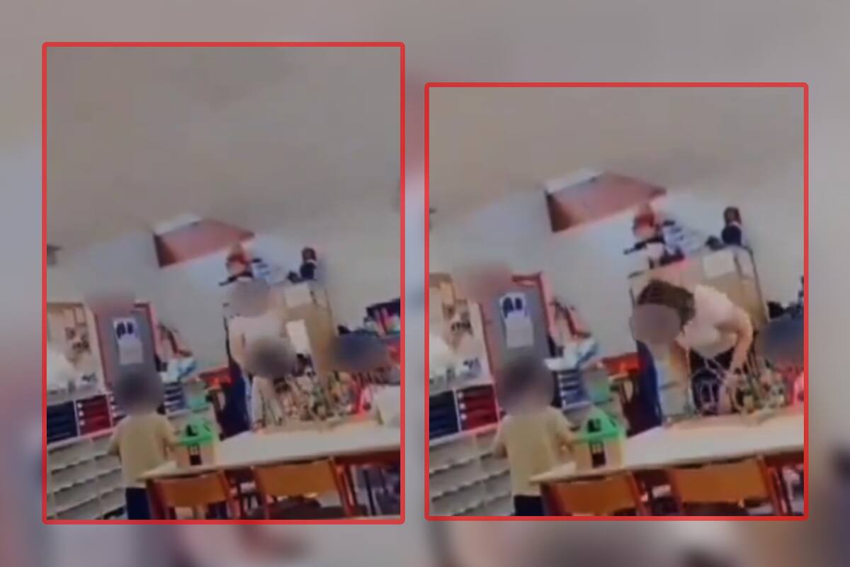 Maestra de guardería es captada en VIDEO golpeando a una bebé que lloraba desconsoladamente