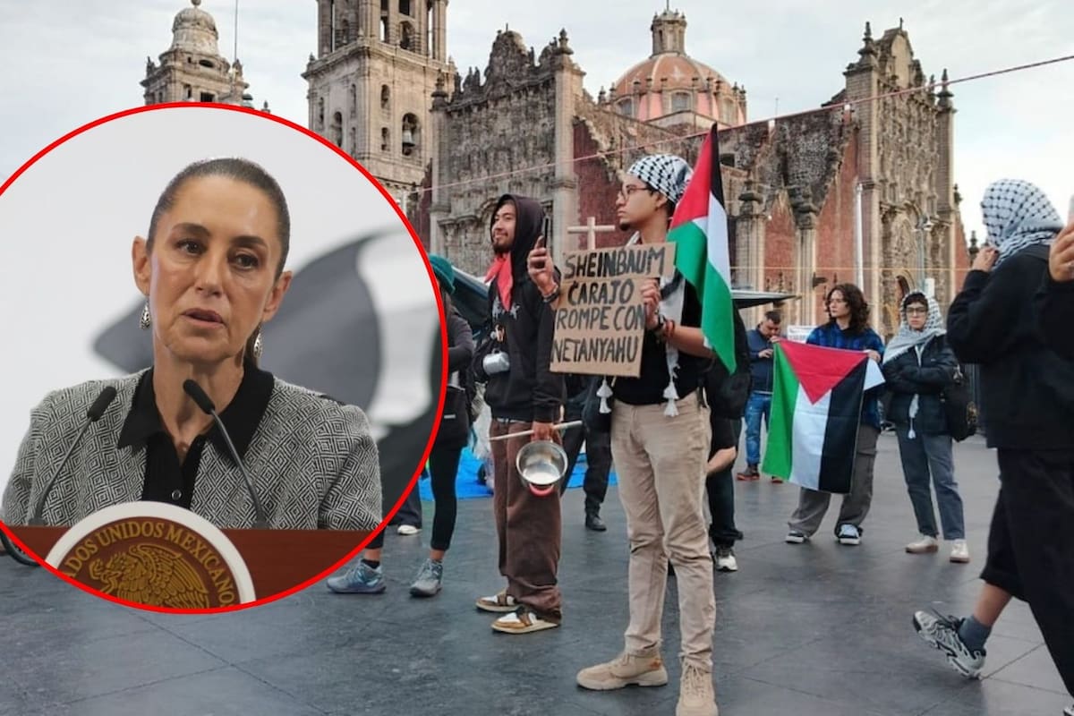 Manifestantes piden a Sheinbaum romper relaciones diplomáticas con Israel