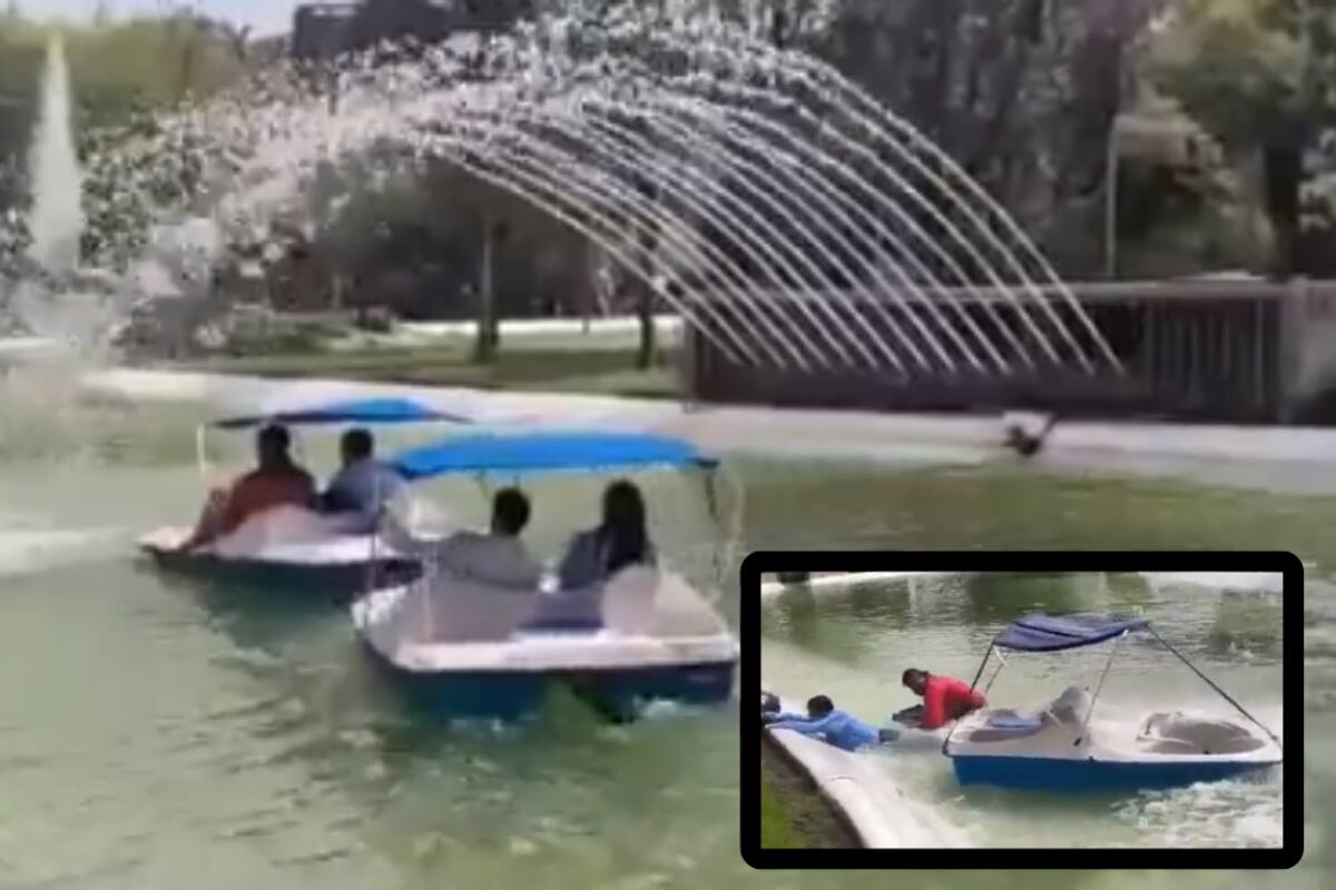 VIDEO: Paseo tranquilo en lago artificial termina mal