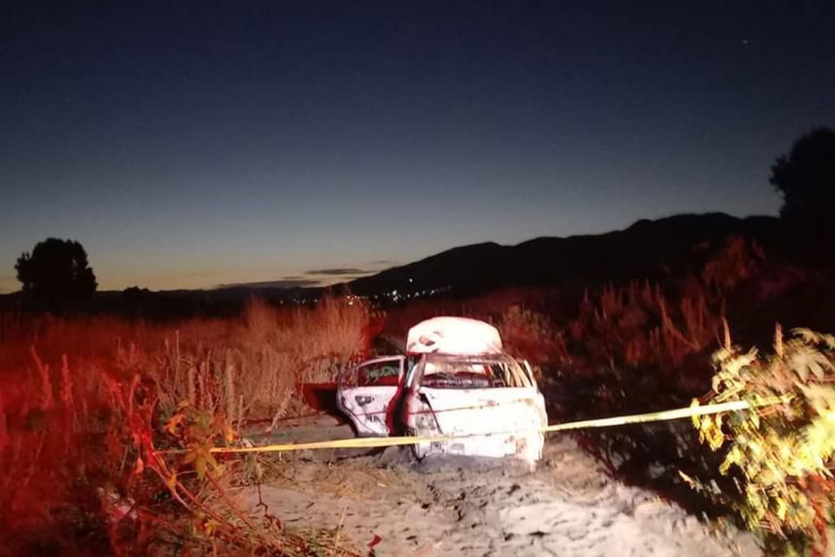 Policiaca Ensenada: Queman vehículo con un cuerpo adentro en el Porvenir