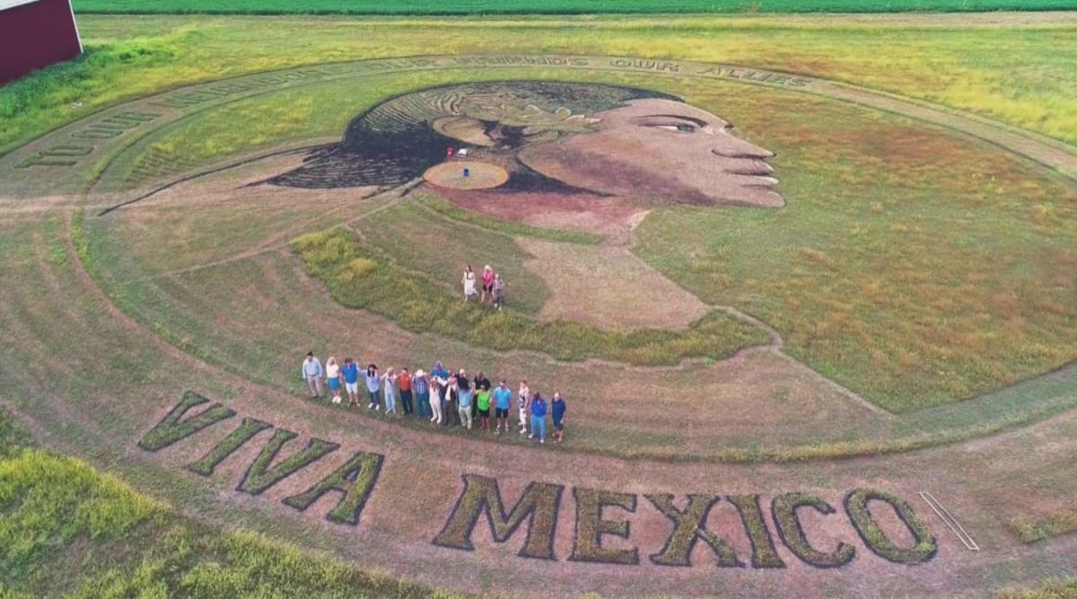 La obra titulada “Young Woman of Mexico” fue creada como parte de la iniciativa de la rosa blanca para hacer conciencia sobre los derechos de las minorías indígenas alrededor del mundo. Foto: SRE.