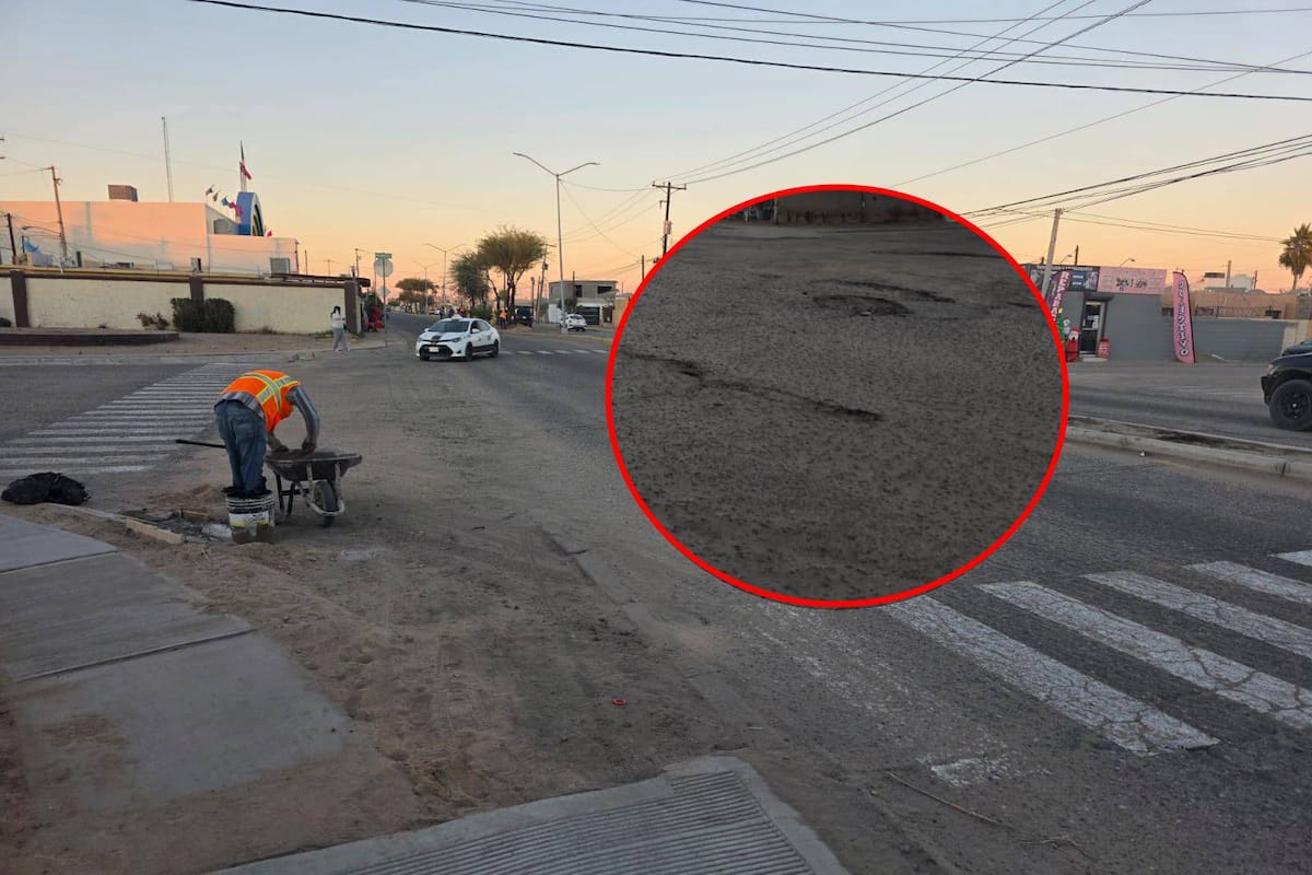 Realizan pintado de vialidades deterioradas y con baches