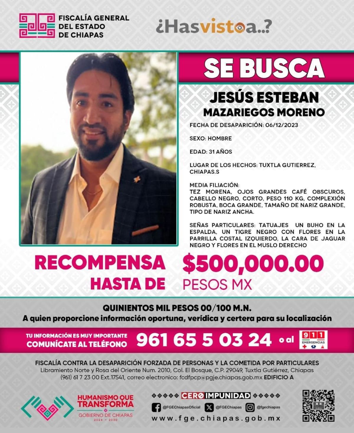 Realizaron una jornada con la esperanza de que alguien pueda brindar alguna información. Foto: Cortesia