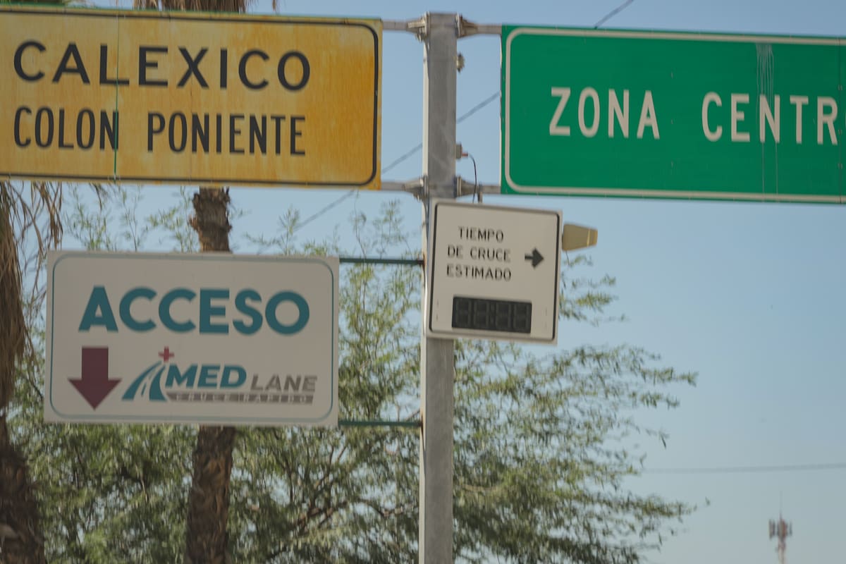 Cortos tiempos de espera en garitas de Mexicali