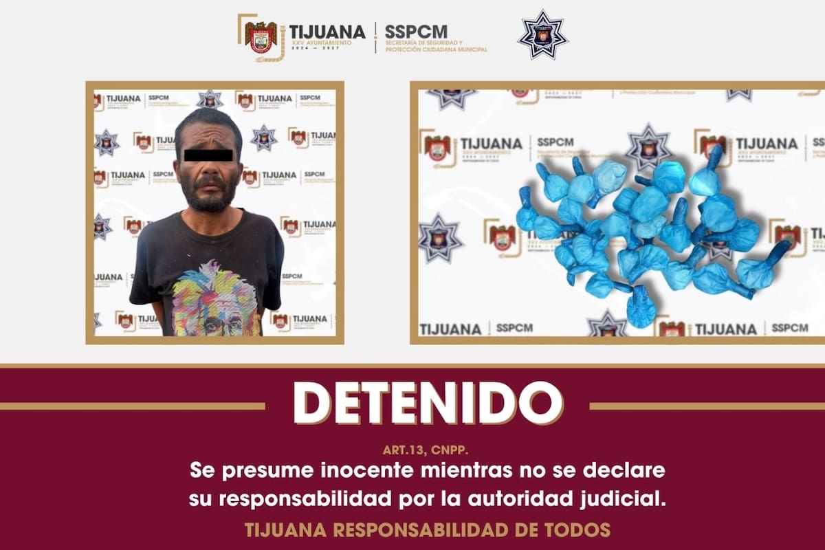 Detienen a hombre con 26 envoltorios de posible “cristal” en Ejido Ojo de Agua