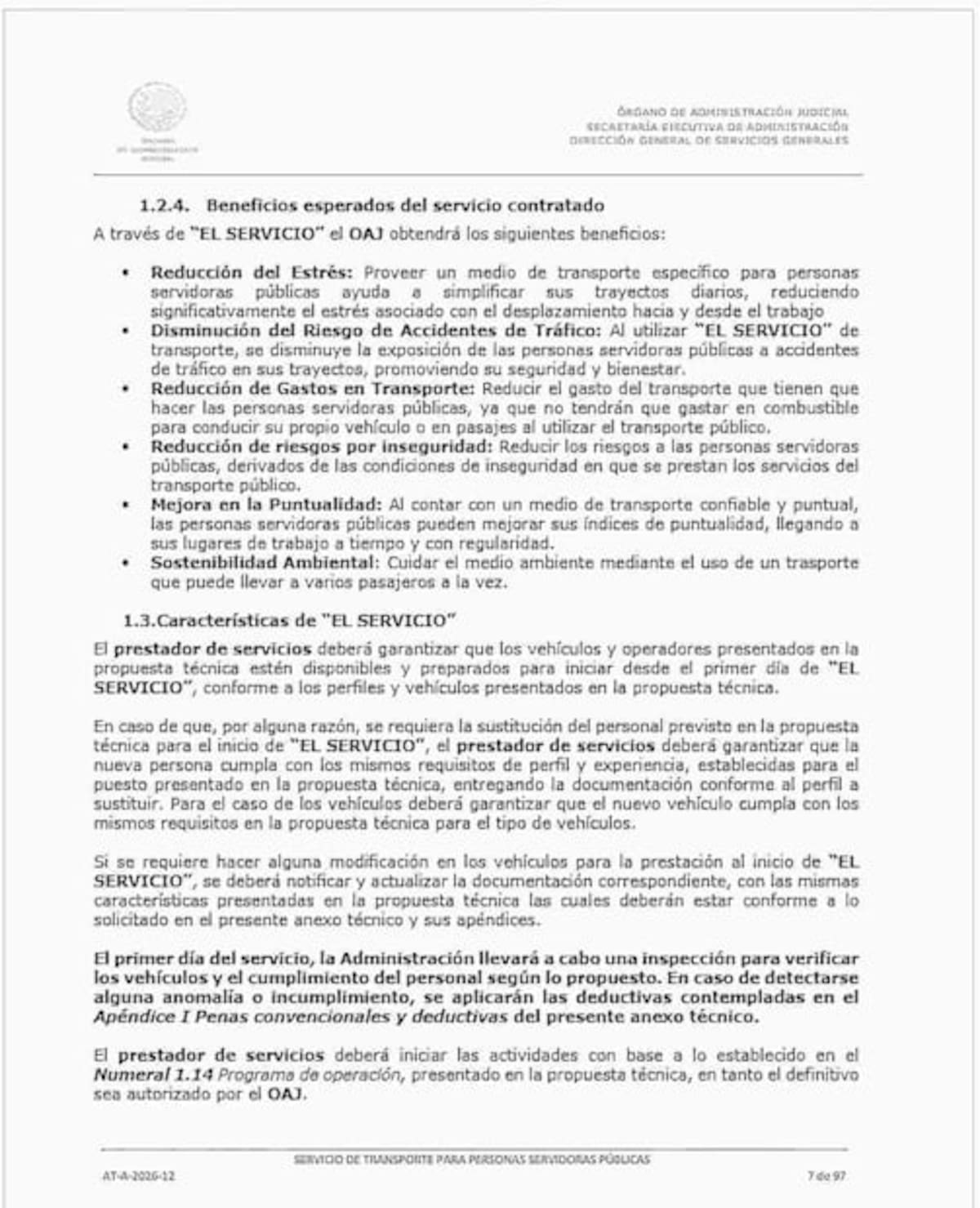 Licitación OAJ/SEA/DGRM/ITP/003/2026