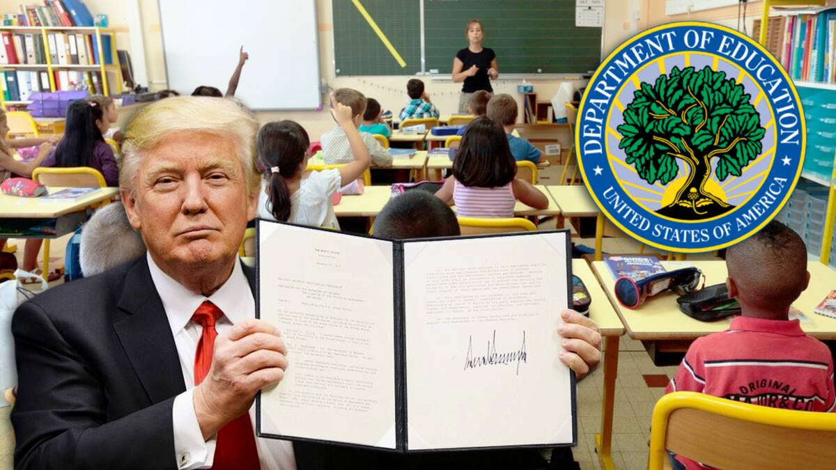 Trump busca reducir el poder federal sobre la educación en EU con su propuesta de eliminar el DOE. Foto: Especial