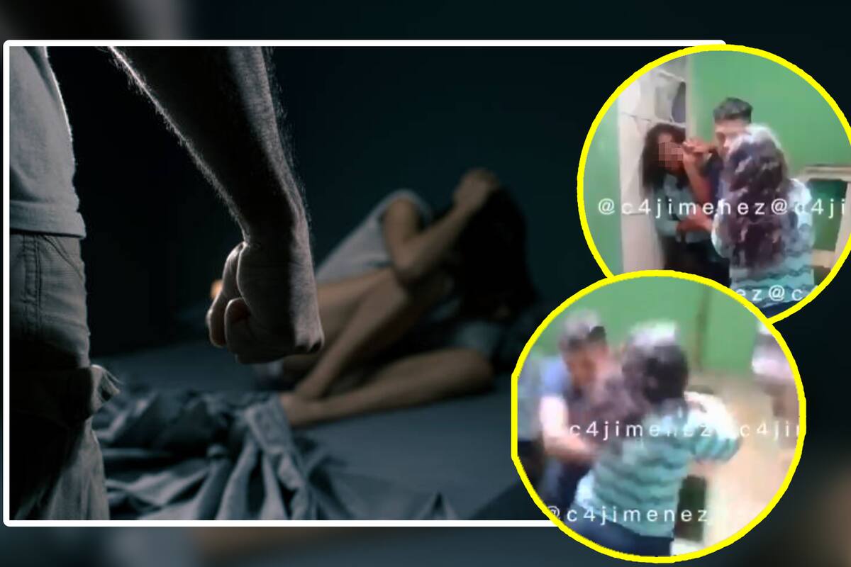 VIDEO: Momento en que hombre golpea brutalmente a su esposa y a su suegra a plena luz del día en Cdmx