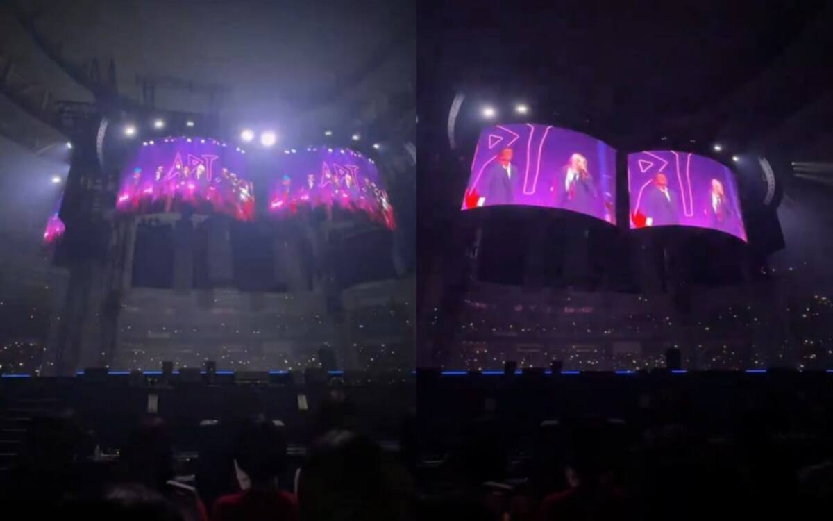 Esta era la vista de los asistentes a la presentación de rosé y Bruno Mars en los MAMA Awards. /  Generación Kpop vía Facebook.