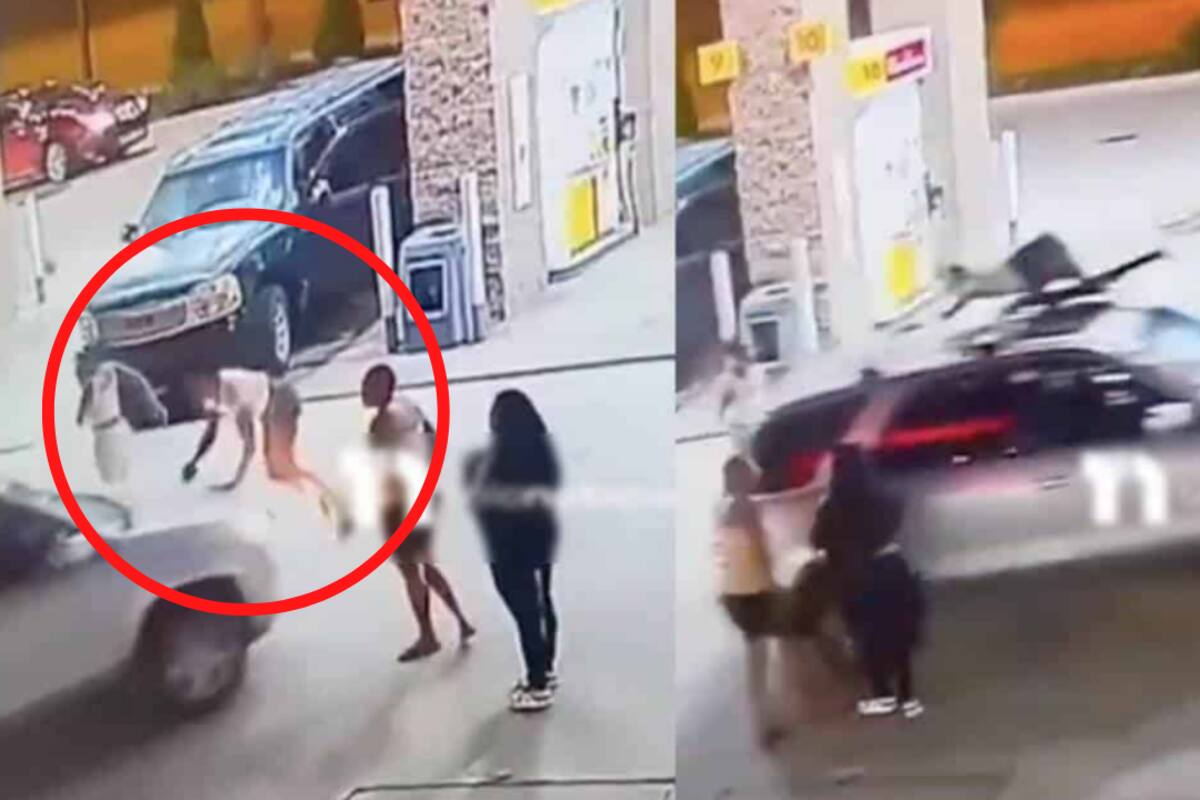 VIDEO: ¿Spiderman? Mujer salta y evade a camioneta que intentaba atropellarla