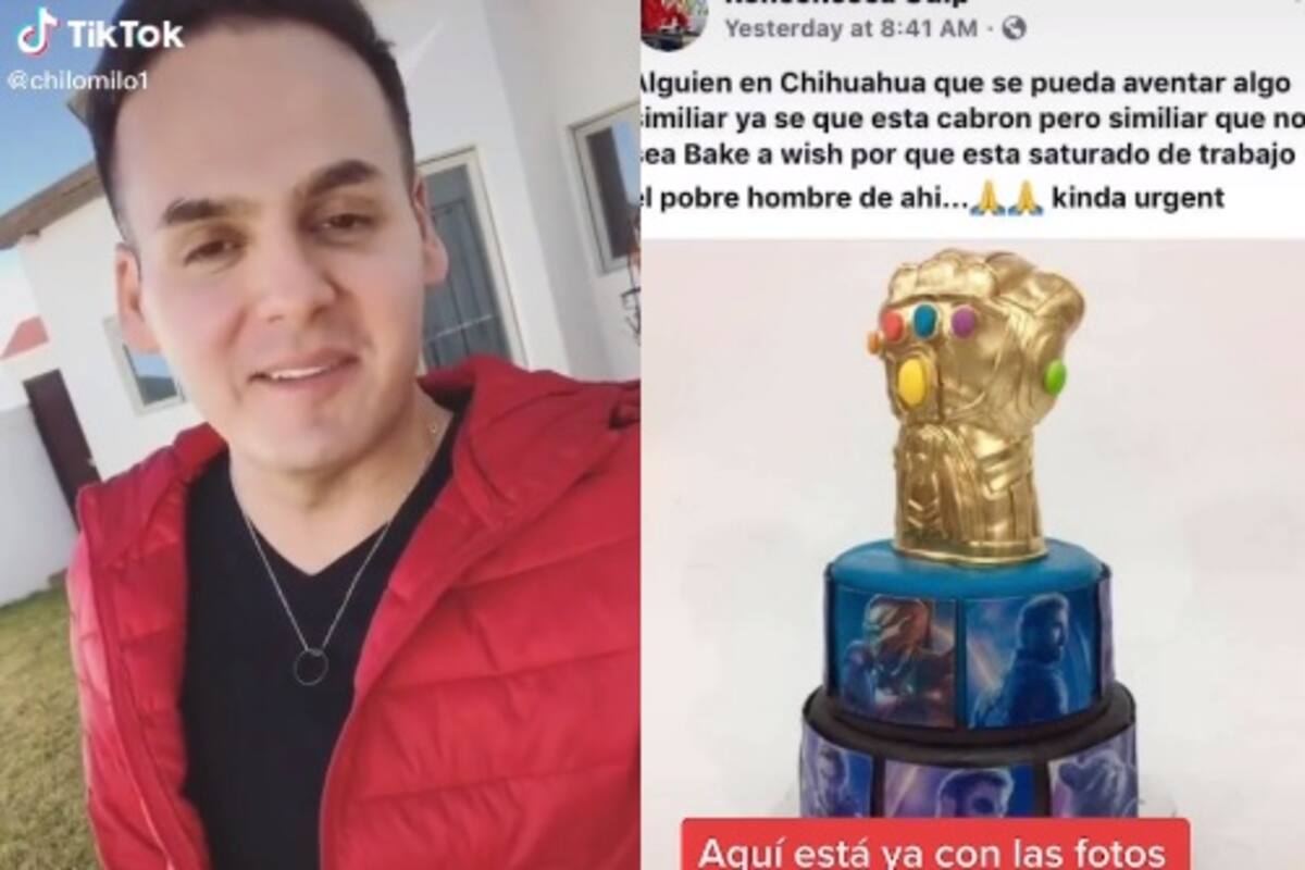 Pide pastel con forma del guante de Thanos, el resultado no fue el esperado