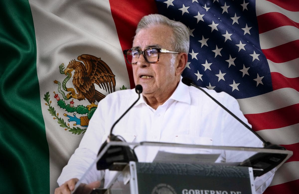 Rubén Rocha Moya rechazó las imputaciones formuladas por fiscales federales de Nueva York y sostuvo que demostrará su falsedad, además de acusar una estrategia para “violentar el orden constitucional” de México. | Foto: Presidencia/Especial GH/Generada con IA.