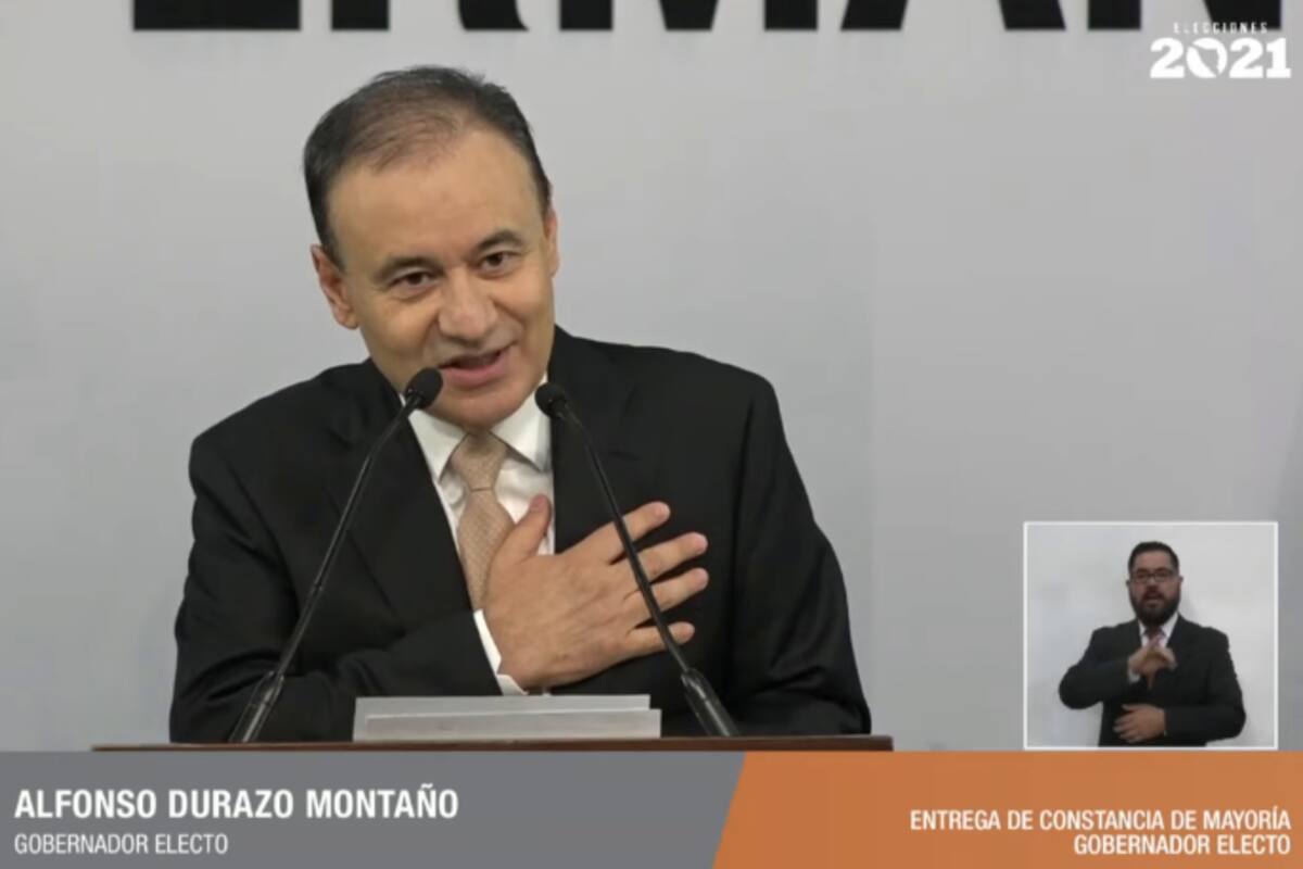 10 frases de Alfonso Durazo en su primer discurso como gobernador electo de Sonora
