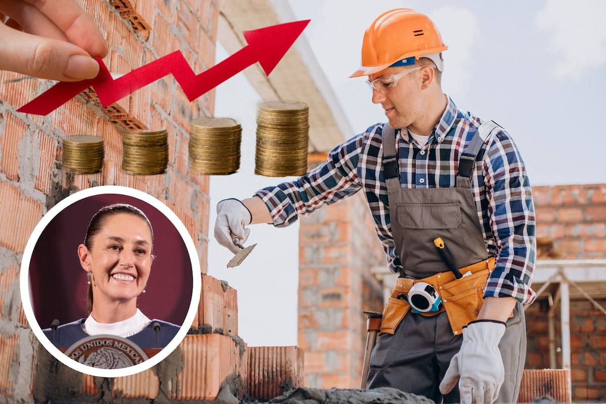 Aumento de salario mínimo 2026: Esto podría ganar un albañil de aprobarse el incremento del 12% propuesto por la presidenta Claudia Sheinbaum
