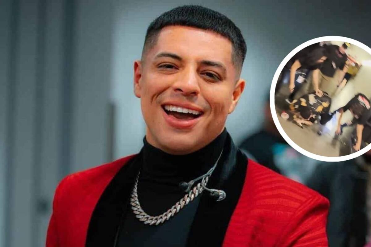 Eduin Caz sufre aparatosa caída durante concierto en Miami