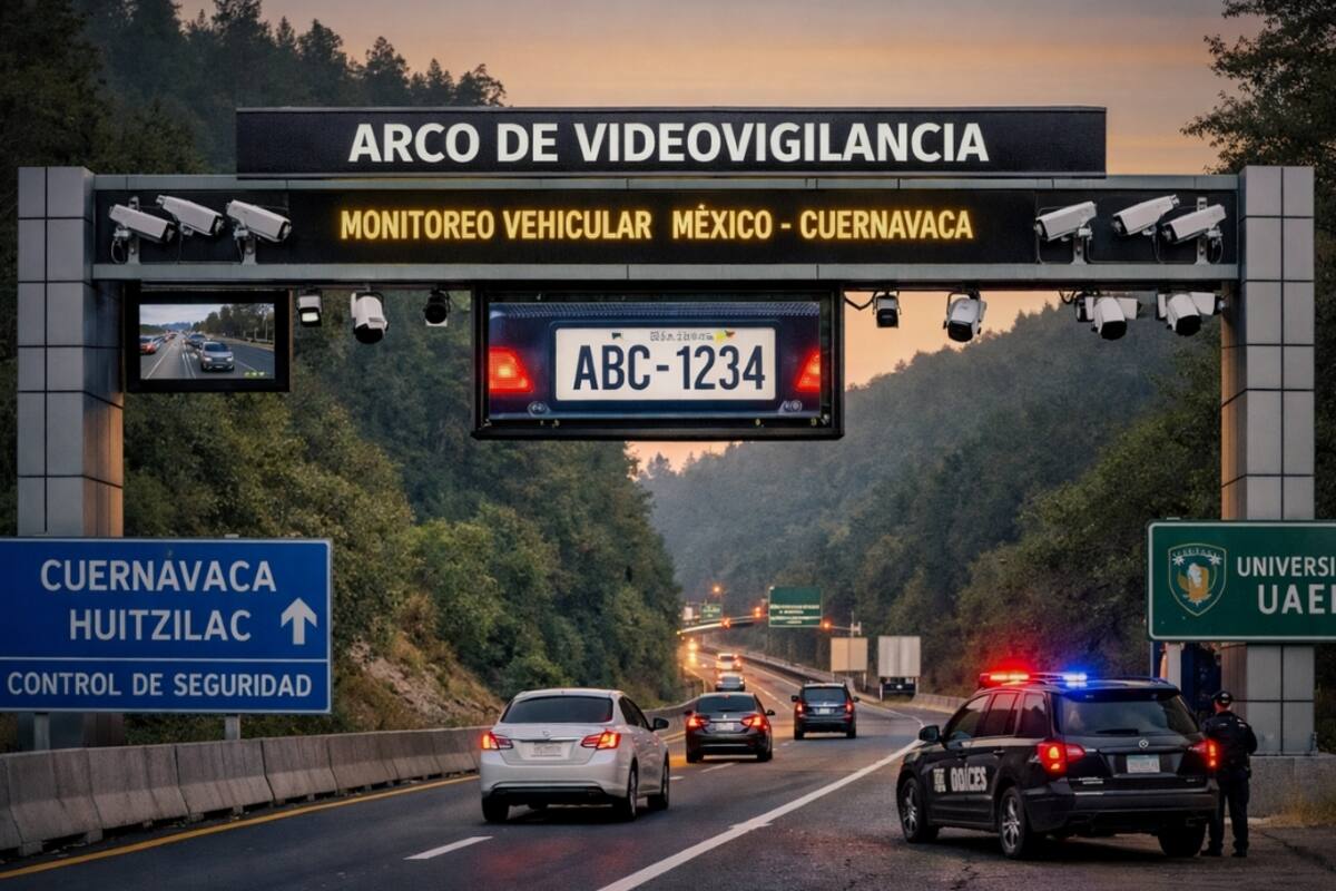 Tras la desaparición de una estudiante universitaria, instalarán un arco de videovigilancia para fortalecer el monitoreo y reducir delitos como el robo de autos en la carretera México–Cuernavaca