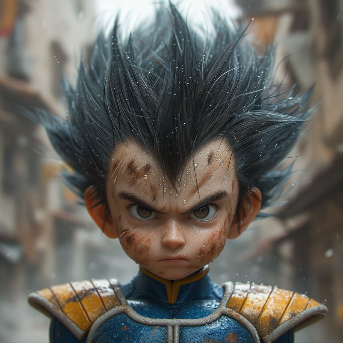 Así se vería Vegeta si fuera un niño del mundo real según la Inteligencia Artificial de Midjourney
