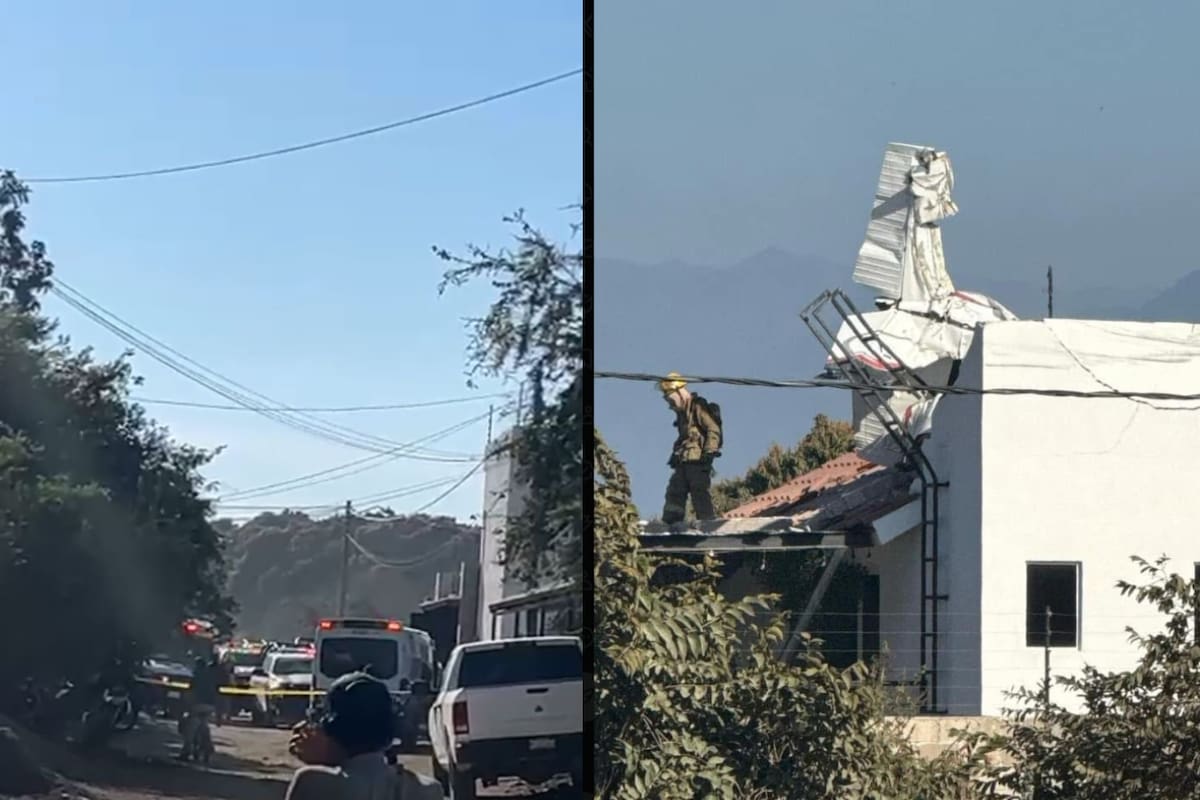 Avioneta se desploma sobre vivienda y deja dos fallecidos en Valle de Banderas, Nayarit