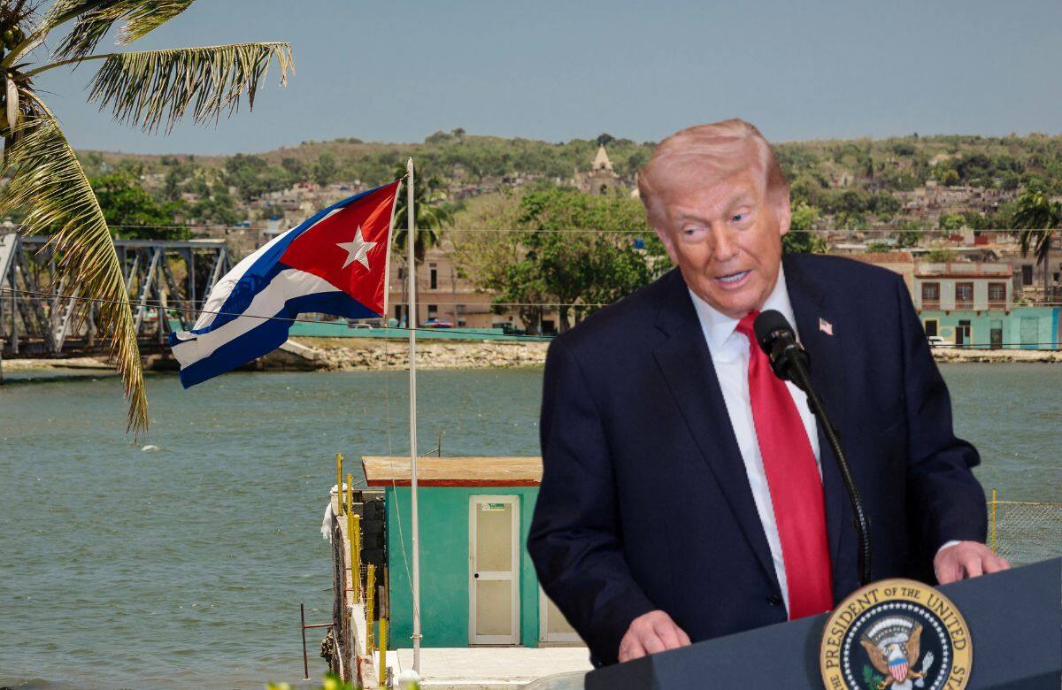 El presidente Donald Trump amplió este jueves el horizonte de sus declaraciones sobre futuros escenarios geopolíticos y apuntó hacia Cuba. | Crédito: REUTERS/Canva