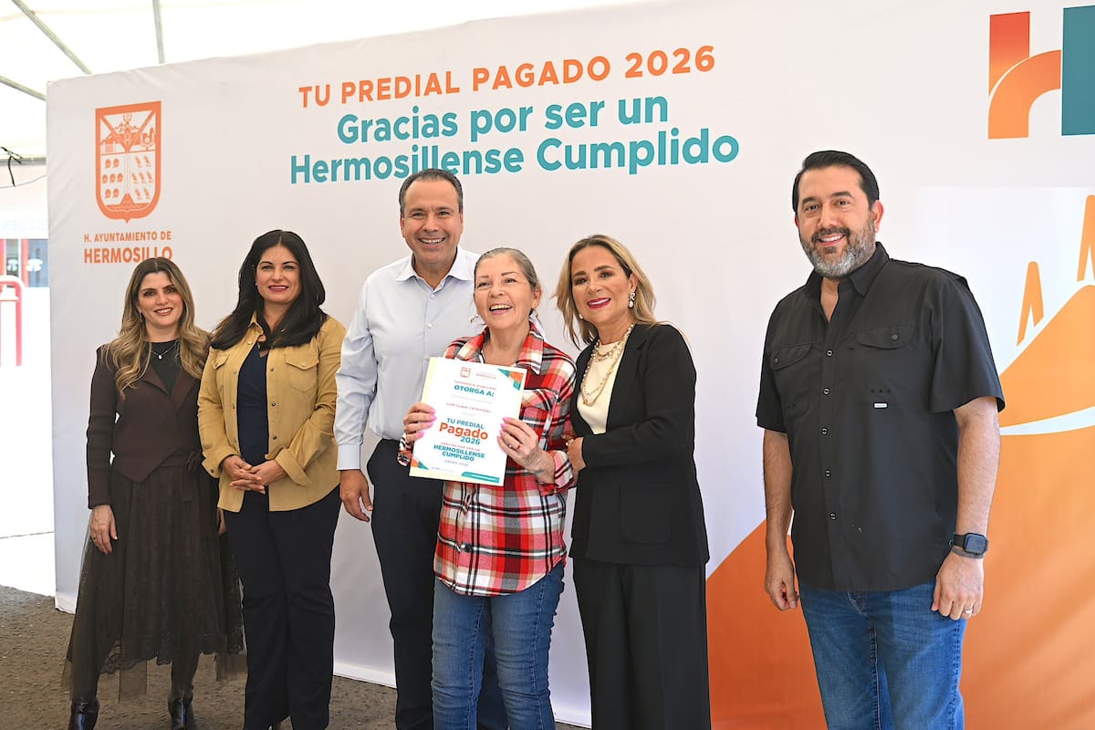 “Tu Predial Pagado 2026” beneficia a 190 hermosillenses cumplidos