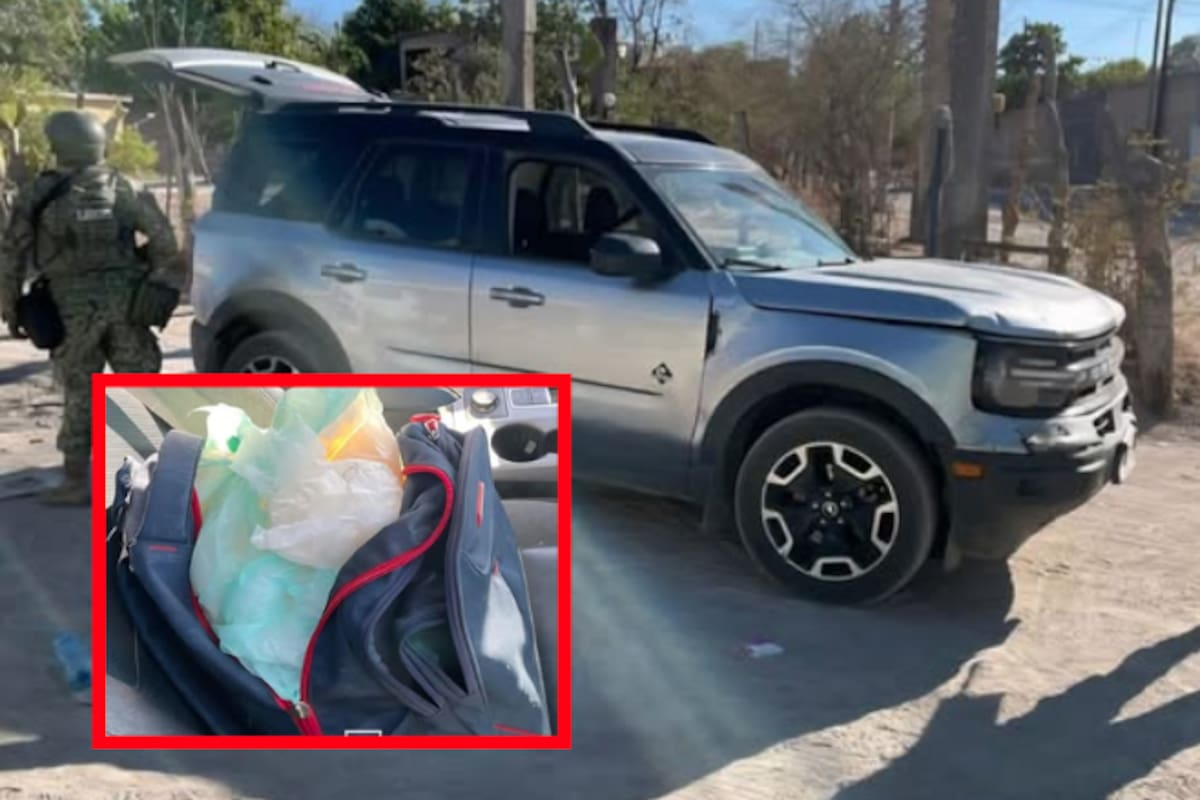 Hallan vehículo abandonado con más de 2,000 dosis de presunta droga en Choix, Sinaloa