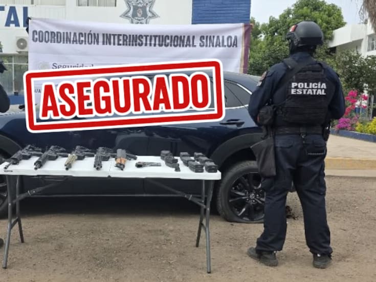 Continuan los aseguramientos de armamento, encontraron arsenal en vehículo abandonado en Sinaloa