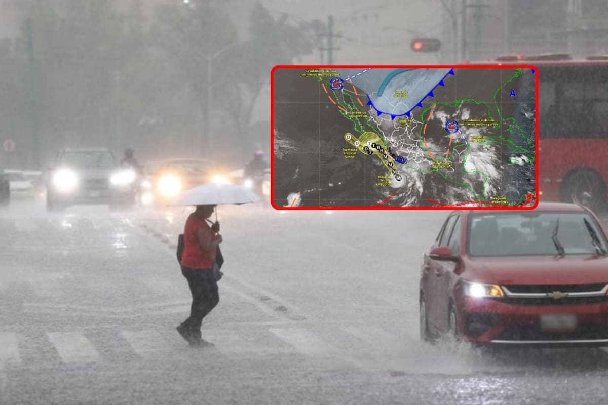 Frente frío 2 y huracán Trudy provocarán lluvias torrenciales en cinco estados de México