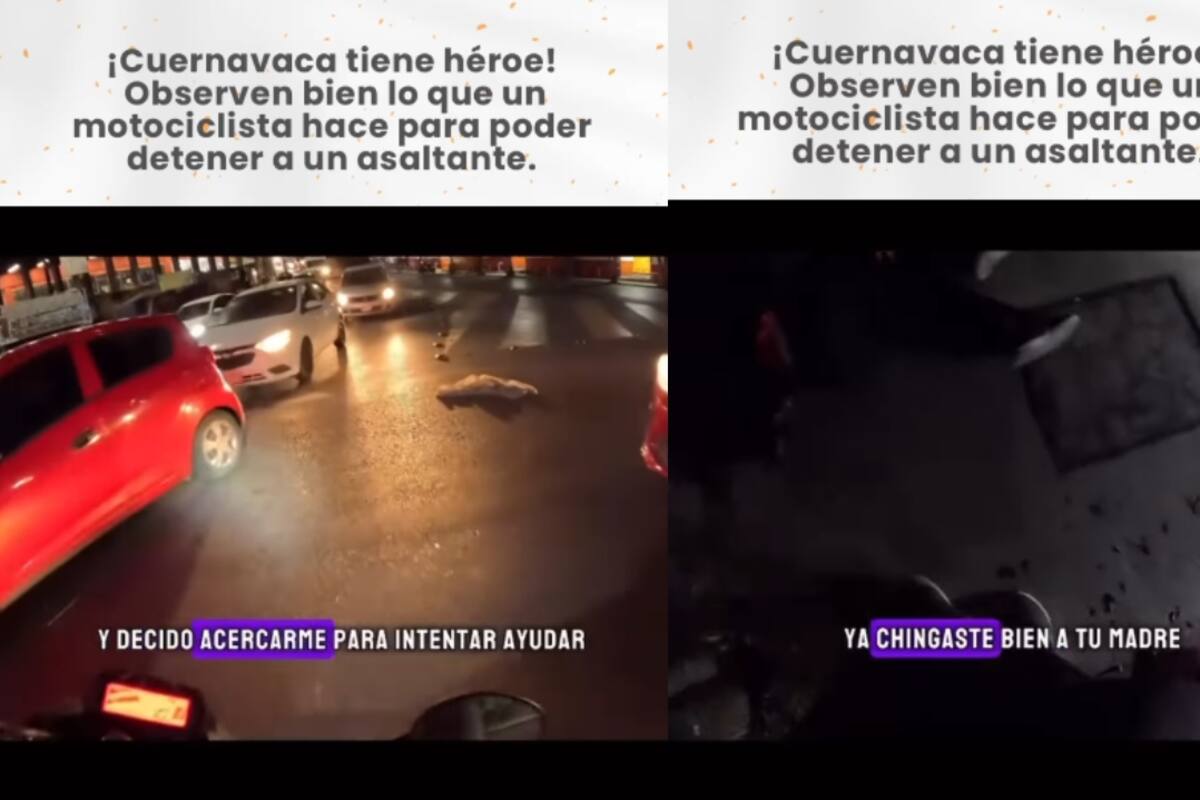“Lo hizo con soundtrack y todo”: Motociclista graba la persecución para detener a un asaltante